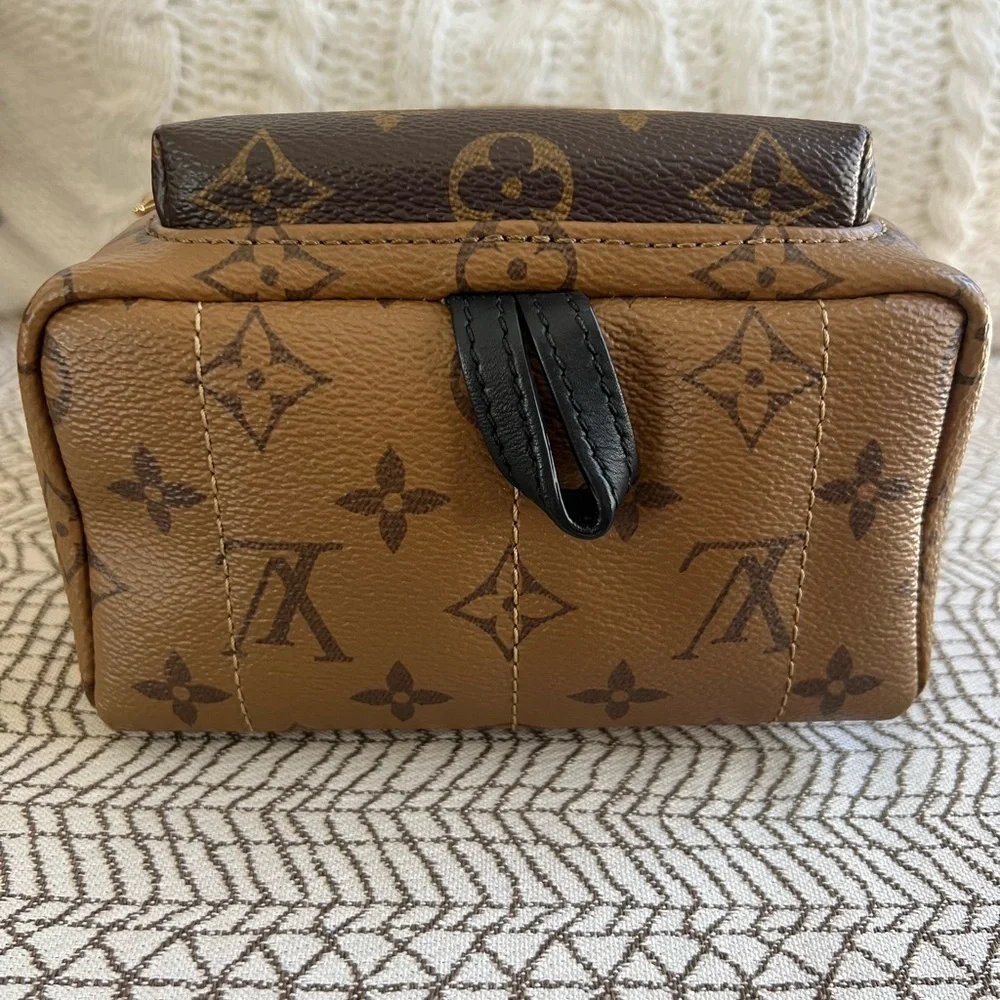 Pre-loved Louis Vuitton Mini Palm Springs Backpack in Reverse Monogram - Picture 3 of 16
